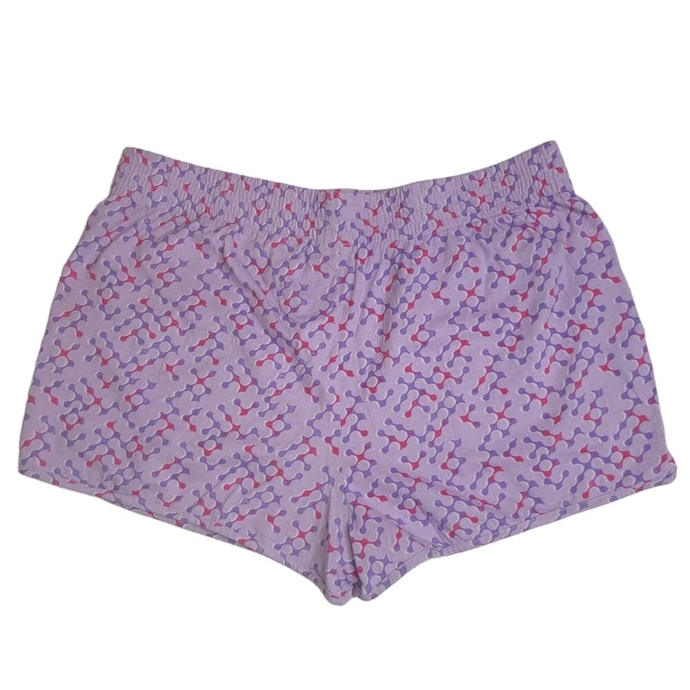Abound plus size purple geometric pattern lounge 2" lounge short NWT 1X